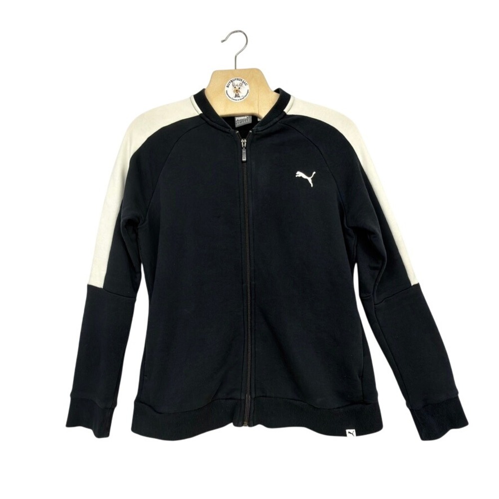Puma‎ Track Jacket Black White Zip Up Athletic Sportswear Activewear Size XL